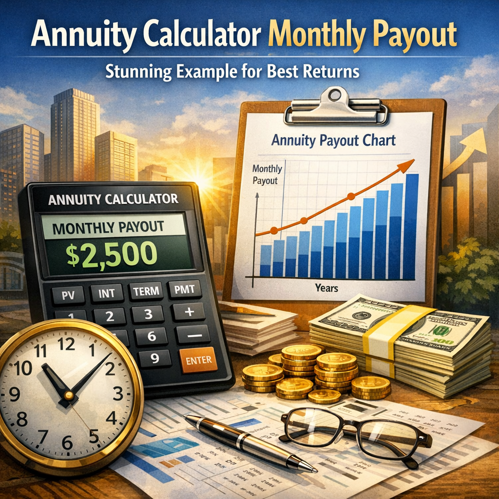Illustration of Annuity Calculator Monthly Payout: Stunning Example for Best Returns