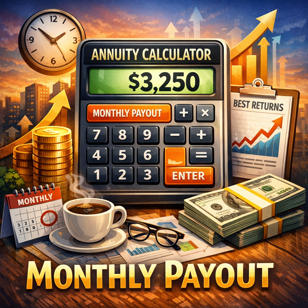 Illustration of Annuity Calculator Monthly Payout: Stunning Example for Best Returns