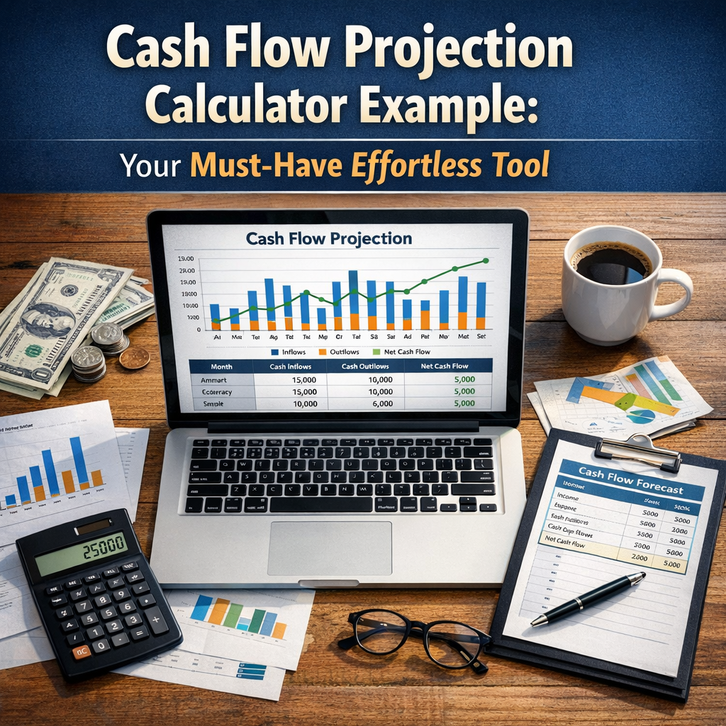 Illustration of Cash Flow Projection Calculator Example: Your Must-Have Effortless Tool