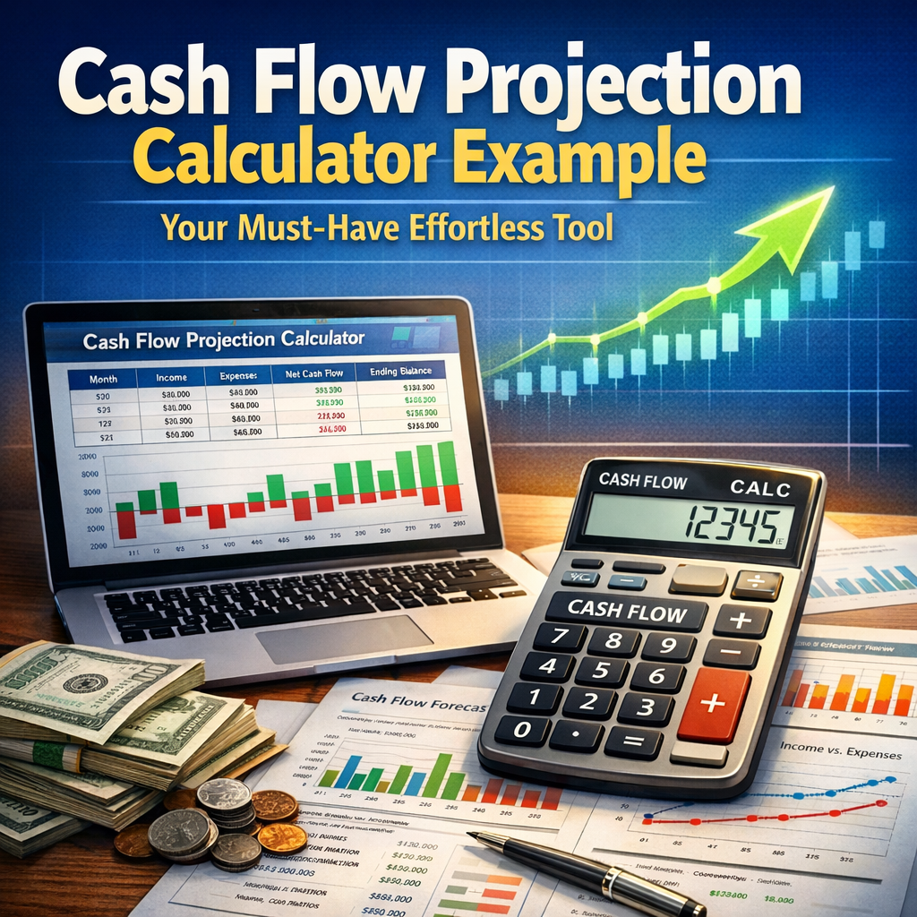 Illustration of Cash Flow Projection Calculator Example: Your Must-Have Effortless Tool
