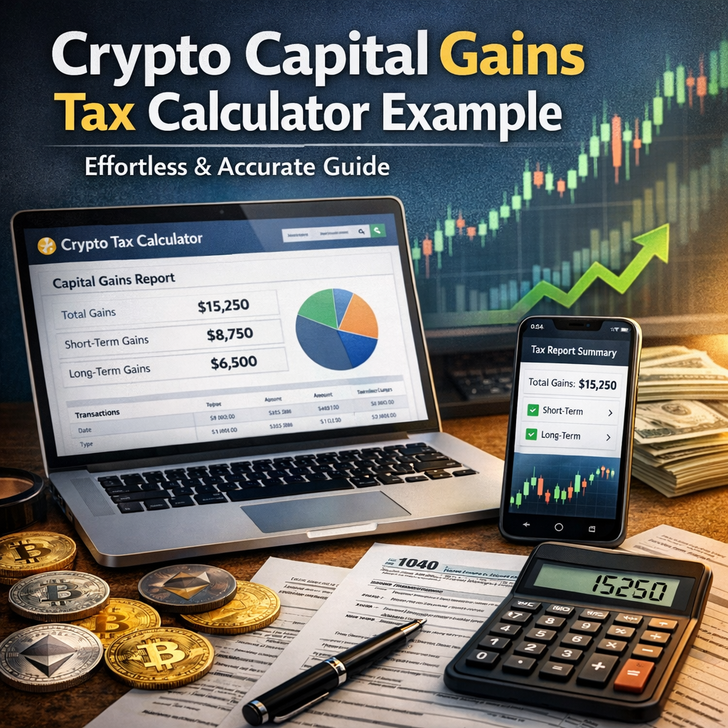 Illustration of Crypto Capital Gains Tax Calculator Example: Effortless & Accurate Guide