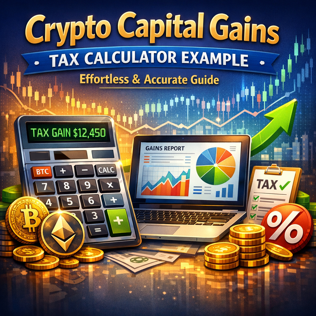 Illustration of Crypto Capital Gains Tax Calculator Example: Effortless & Accurate Guide