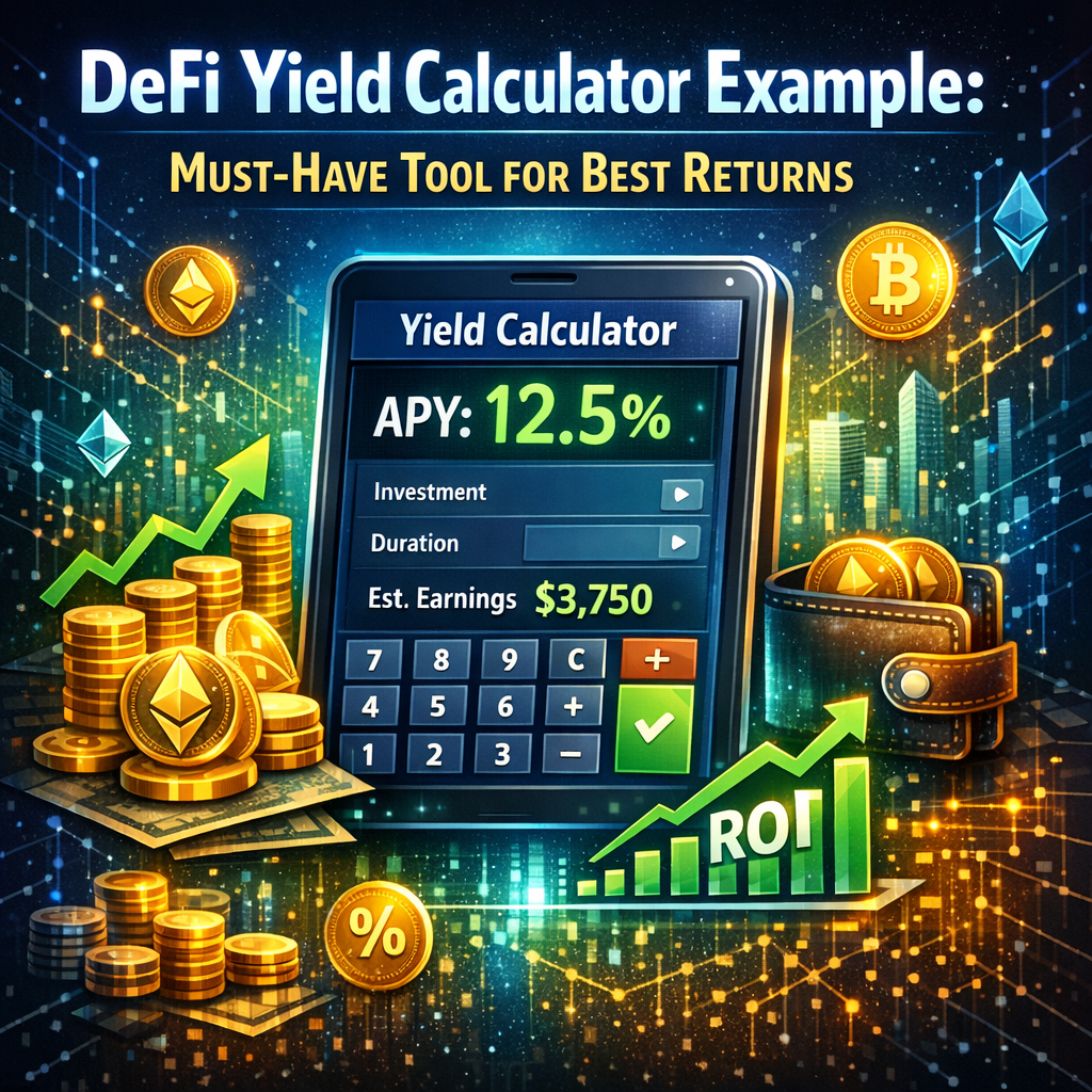 Illustration of DeFi Yield Calculator Example: Must-Have Tool for Best Returns