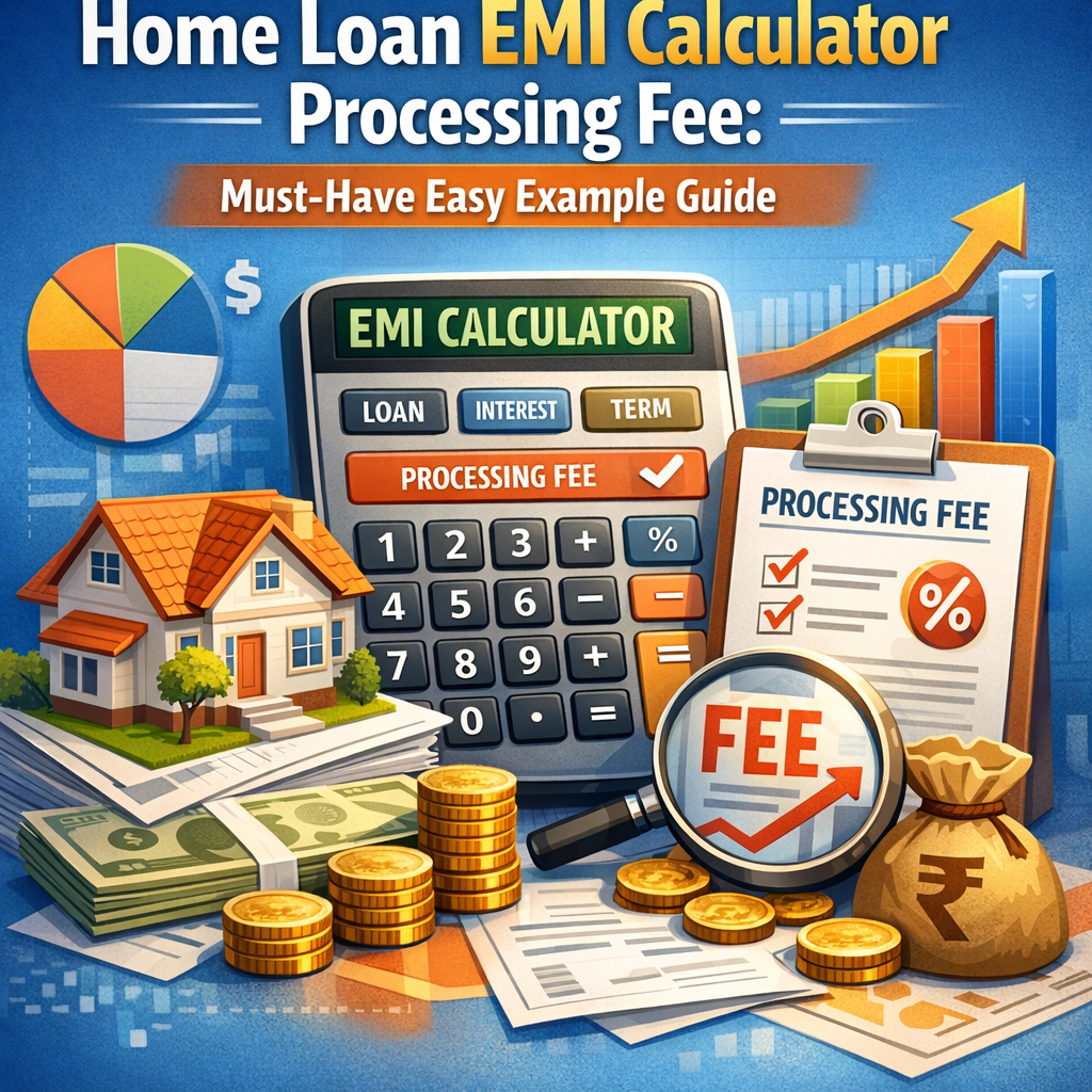 Illustration of Home Loan EMI Calculator Processing Fee: Must-Have Easy Example Guide