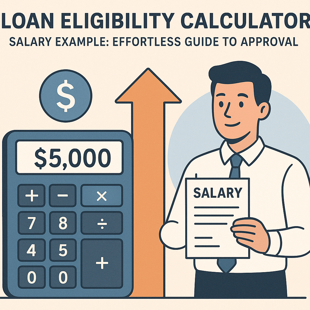Loan eligibility calculator illustrating salary-based approval process with steps and examples.