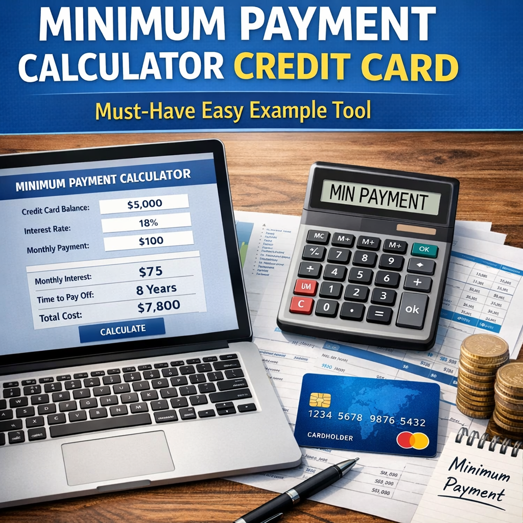 Illustration of Minimum Payment Calculator Credit Card: Must-Have Easy Example Tool