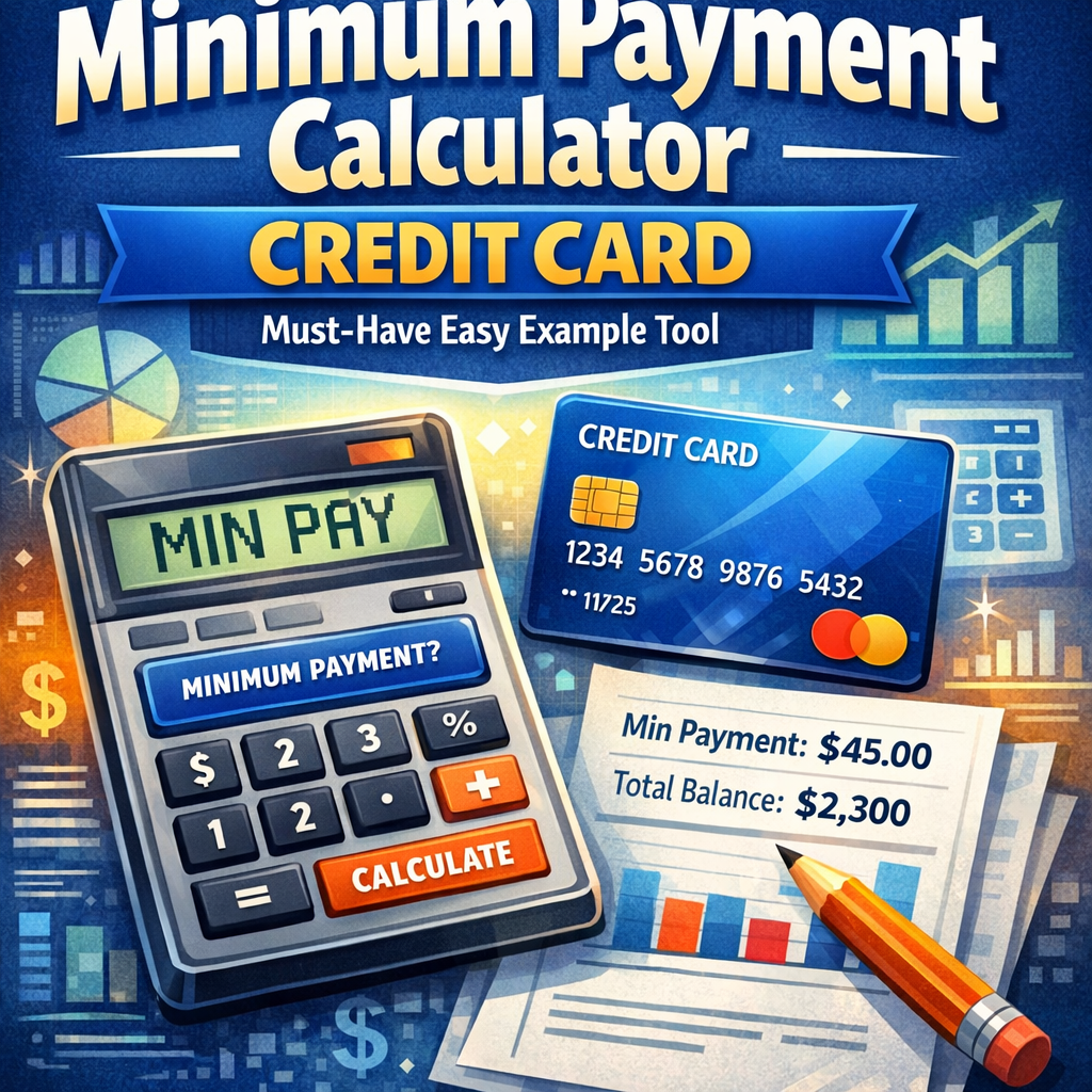 Illustration of Minimum Payment Calculator Credit Card: Must-Have Easy Example Tool
