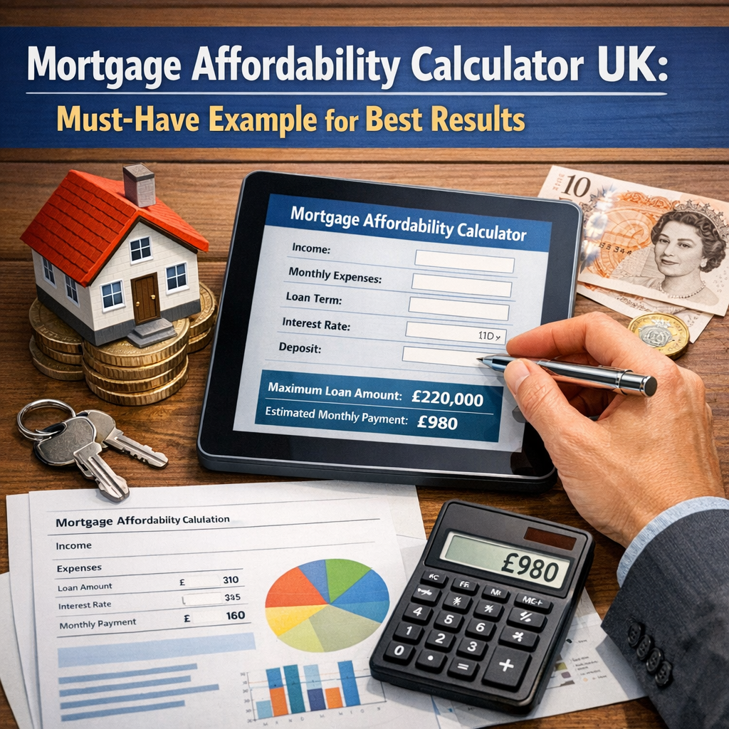 Illustration of Mortgage Affordability Calculator UK: Must-Have Example for Best Results