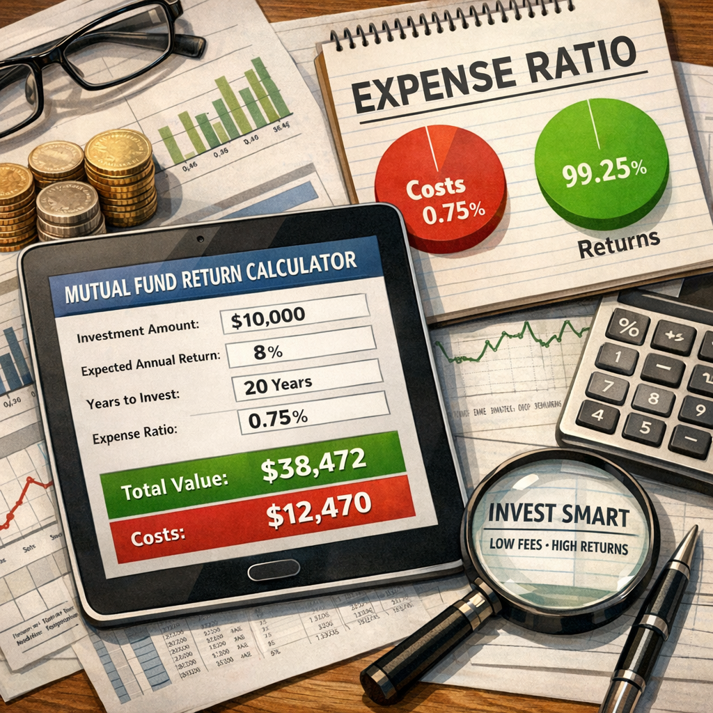 Illustration of Mutual Fund Return Calculator Expense Ratio: Must-Have Tool for Accurate, Affordable Investing