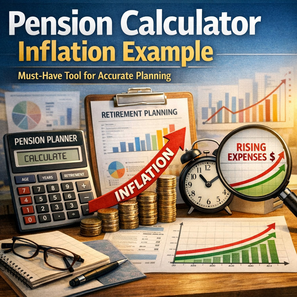 Illustration of Pension Calculator Inflation Example: Must-Have Tool for Accurate Planning
