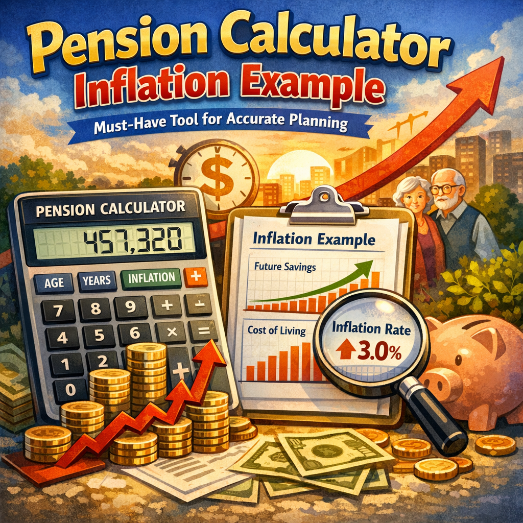 Illustration of Pension Calculator Inflation Example: Must-Have Tool for Accurate Planning