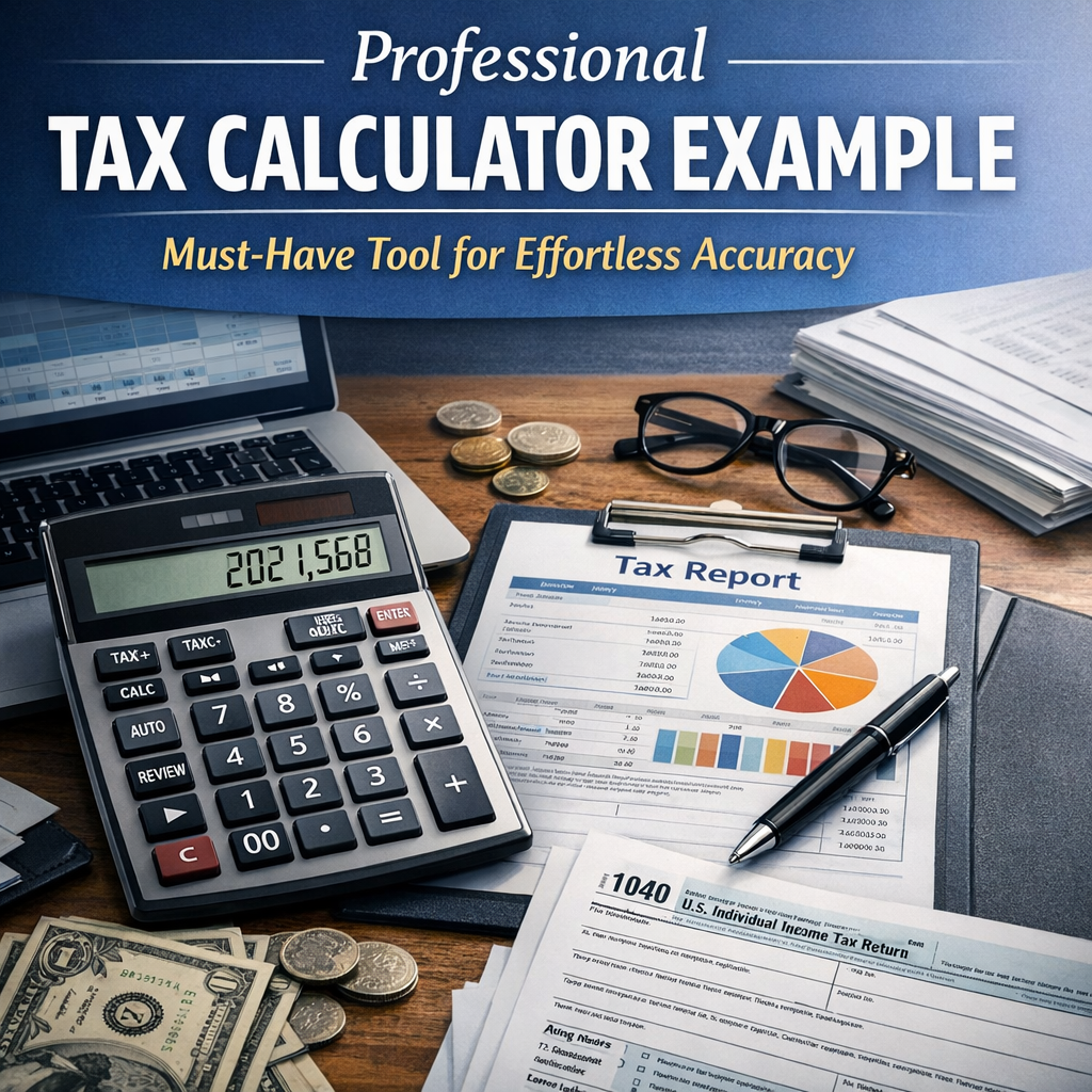 Illustration of Professional Tax Calculator Example: Must-Have Tool for Effortless Accuracy