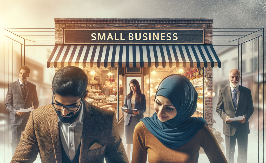 Diverse entrepreneurs reviewing financial charts and data in a small business office.