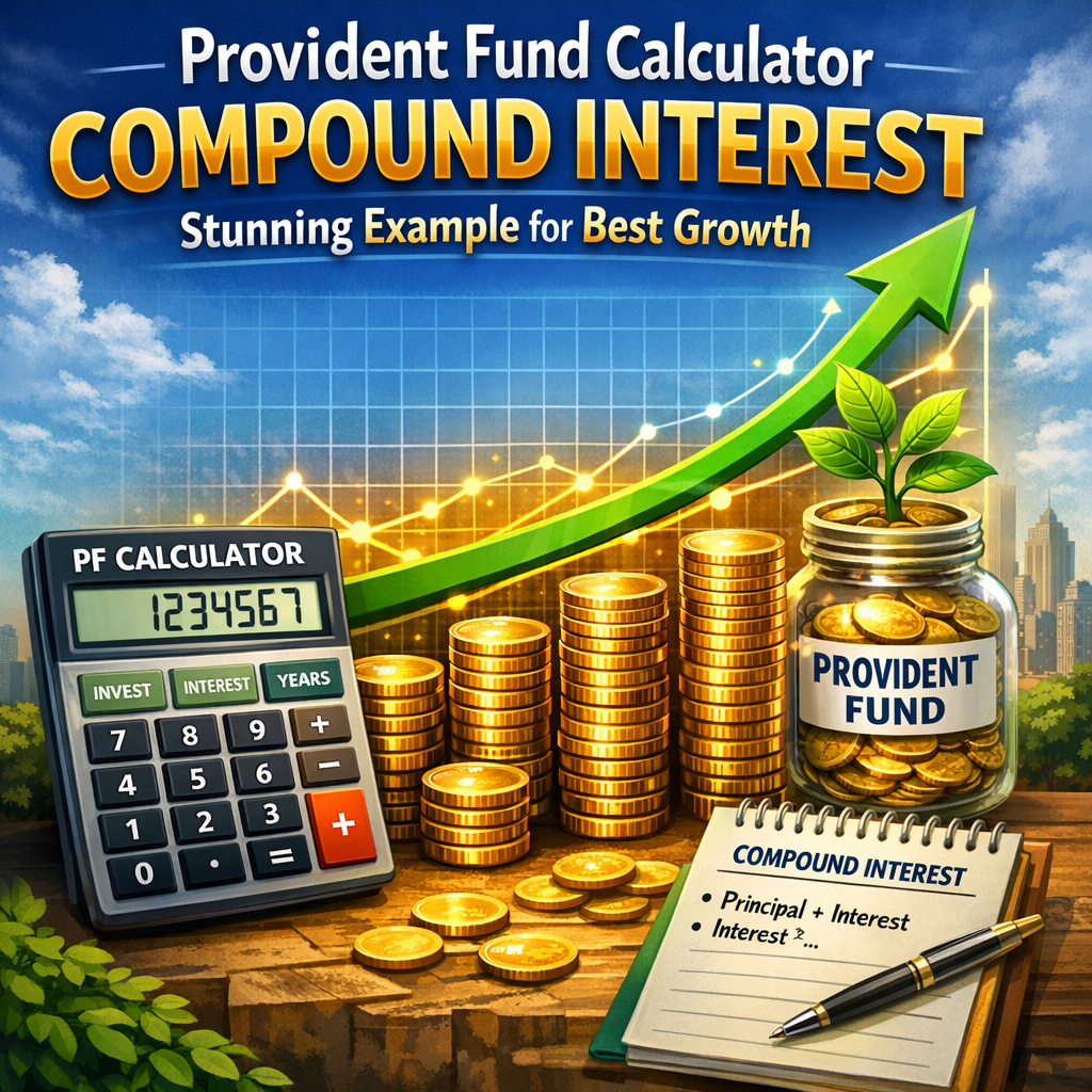Illustration of Provident Fund Calculator Compound Interest: Stunning Example for Best Growth