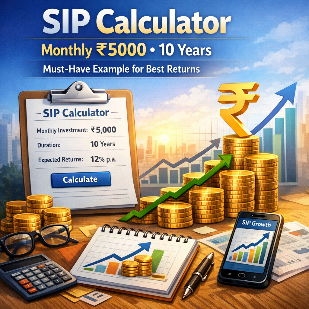 Illustration of SIP Calculator Monthly 5000 10 Years: Must-Have Example for Best Returns